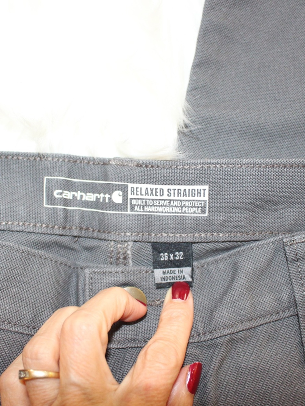 Carhartt, relaxed straight rugged Flex Duck Dungaree. 36x32 - Picture 5 of 8